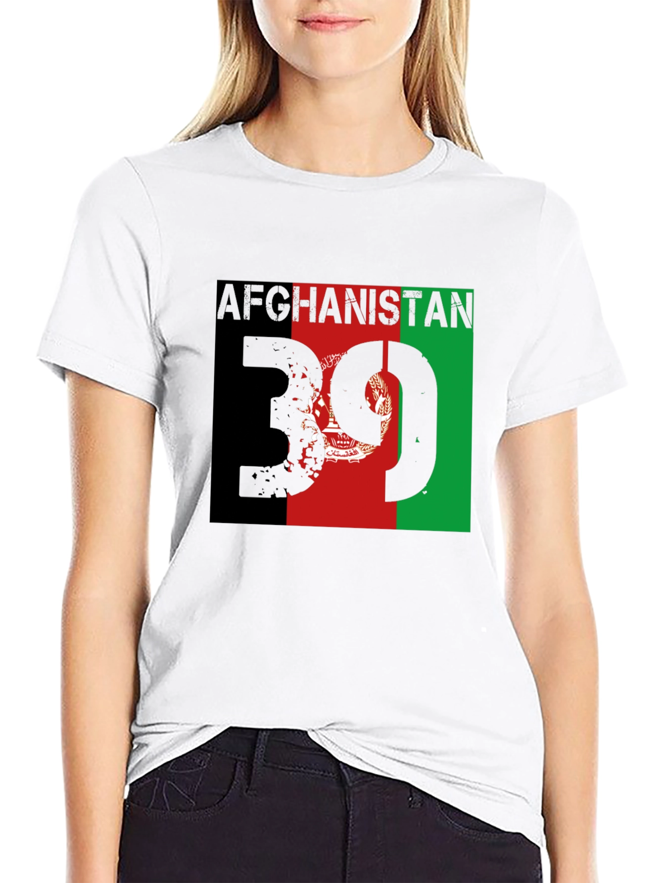 Camiseta Negra Afganistán Número 39