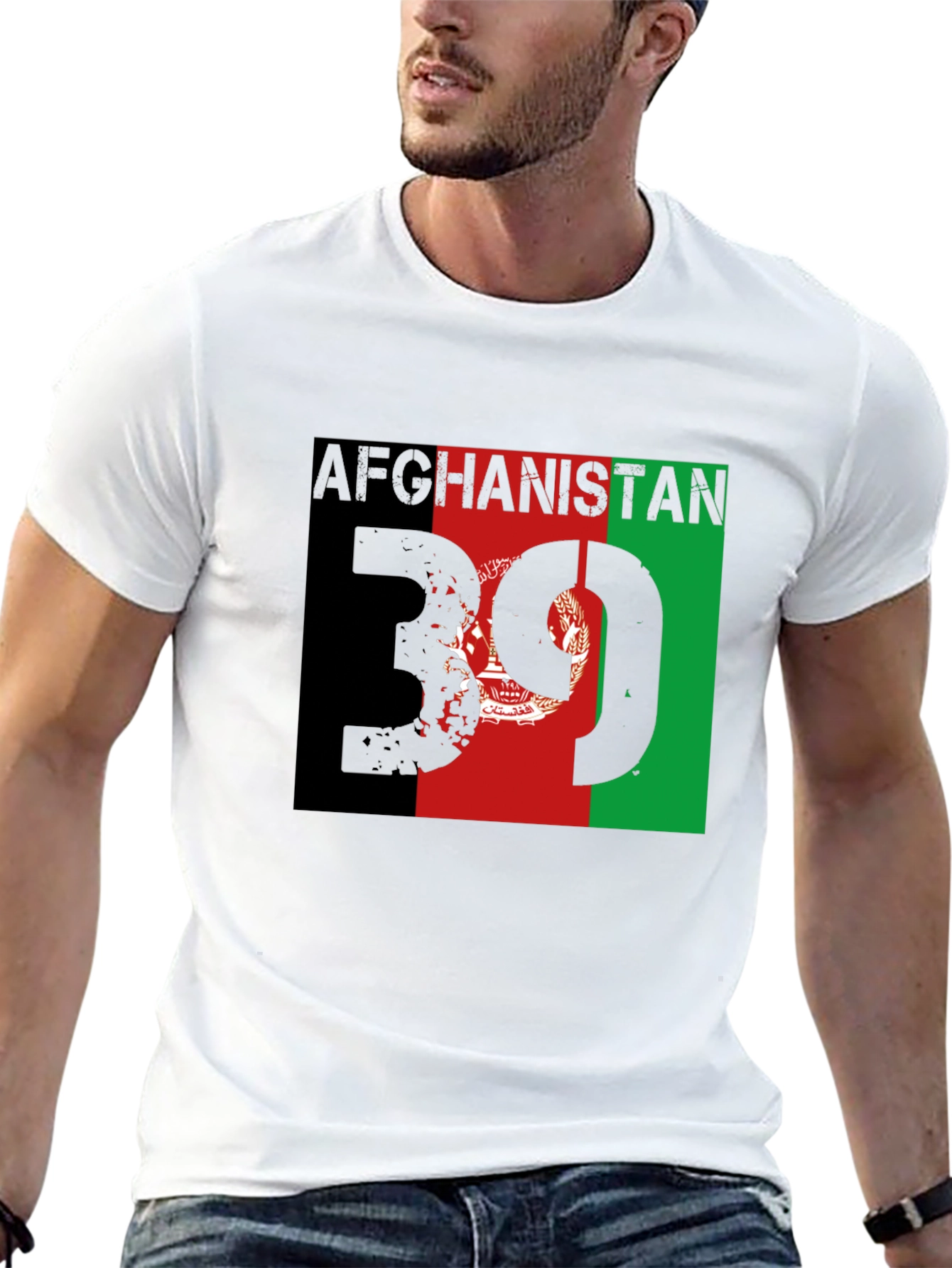 Camiseta Negra Afganistán Número 39