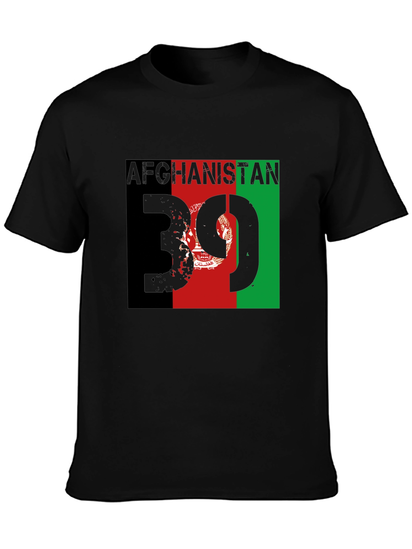 Camiseta Negra Afganistán Número 39