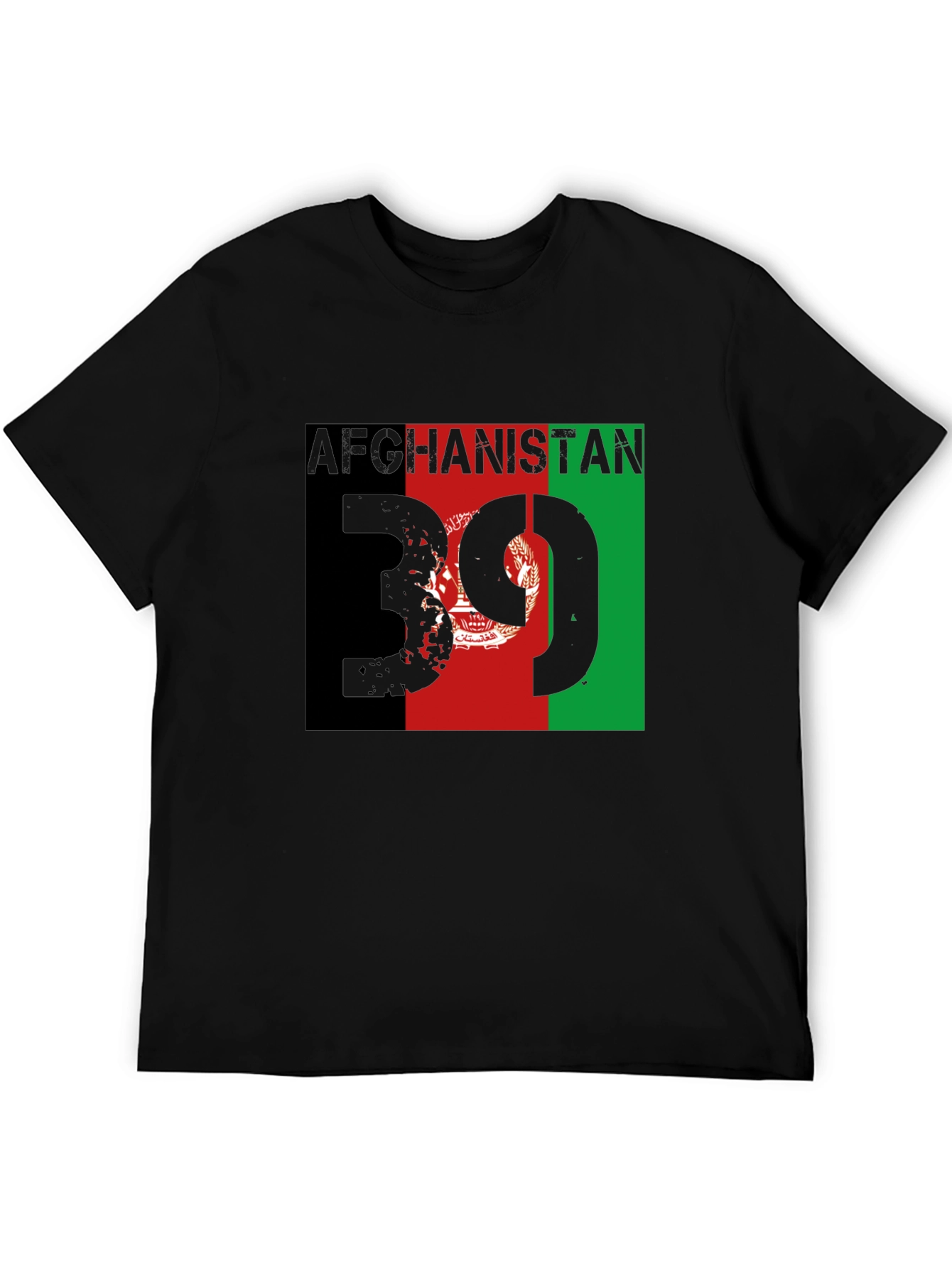 Camiseta Negra Afganistán Número 39
