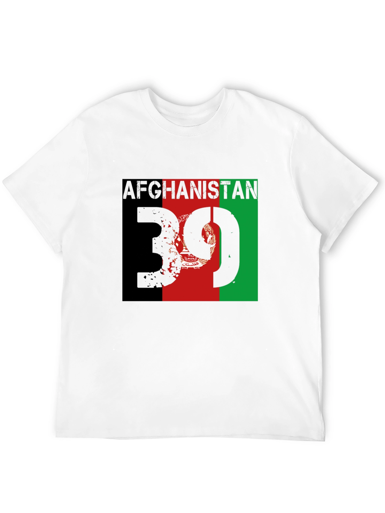 Camiseta Negra Afganistán Número 39