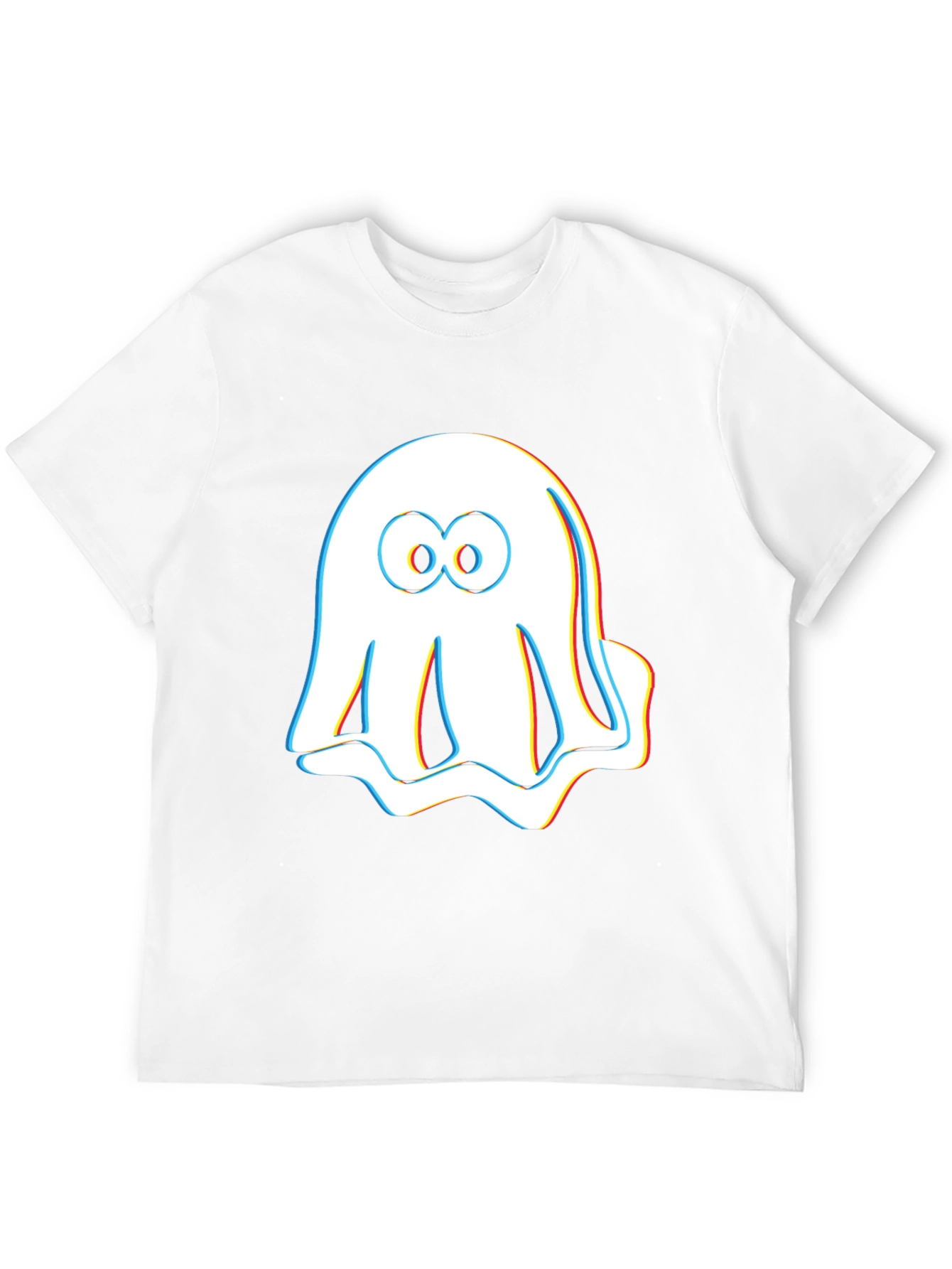 Camiseta Negra con Fantasma Estereoscópico