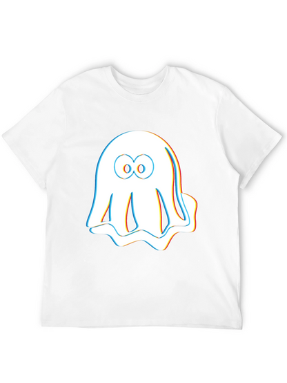 Camiseta Negra con Fantasma Estereoscópico