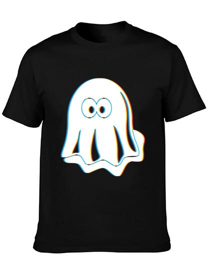 Camiseta Negra con Fantasma Estereoscópico