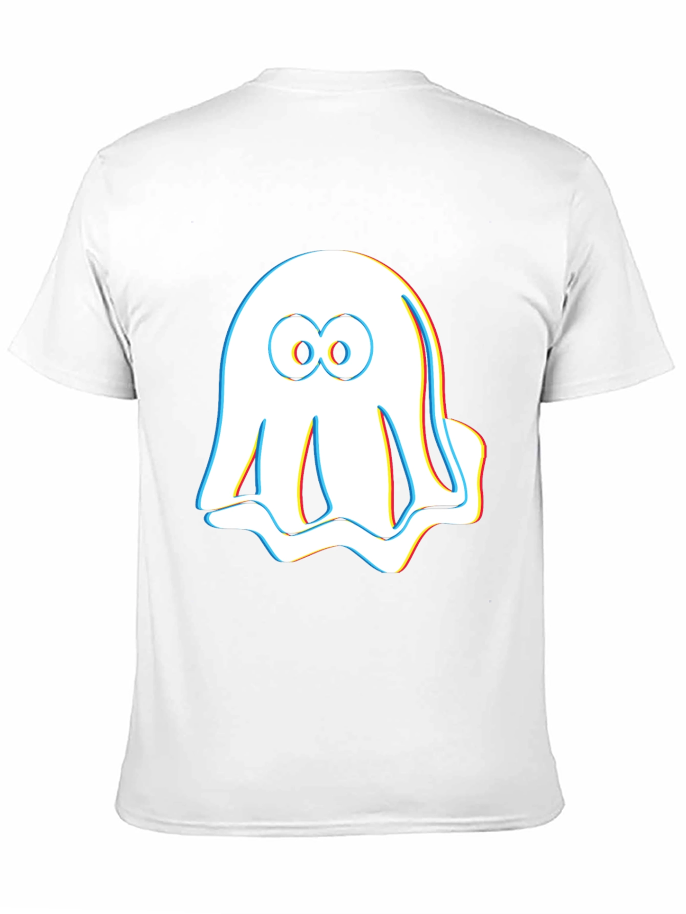 Camiseta Negra con Fantasma Estereoscópico