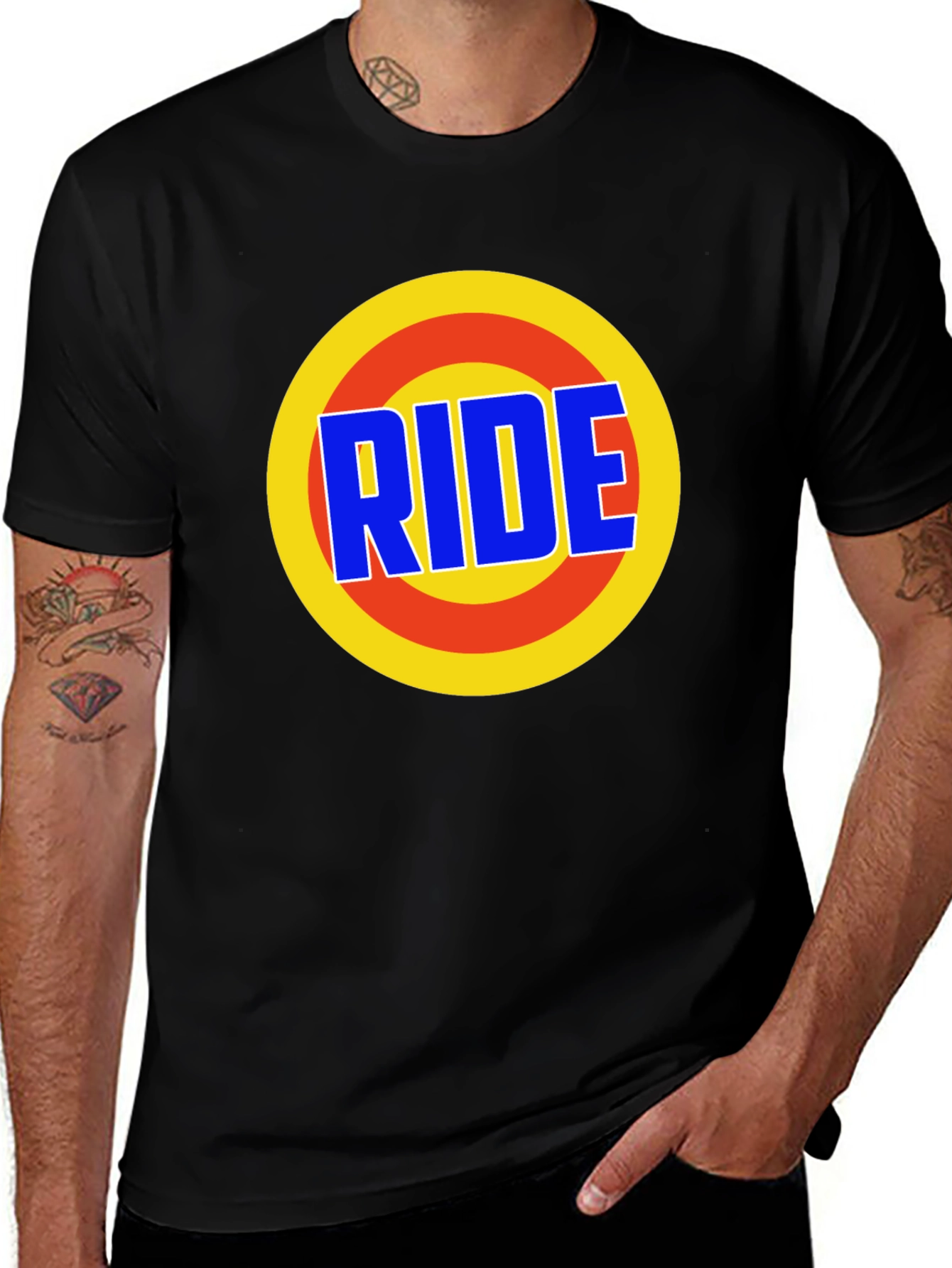 Camiseta Negra Estampada RIDE