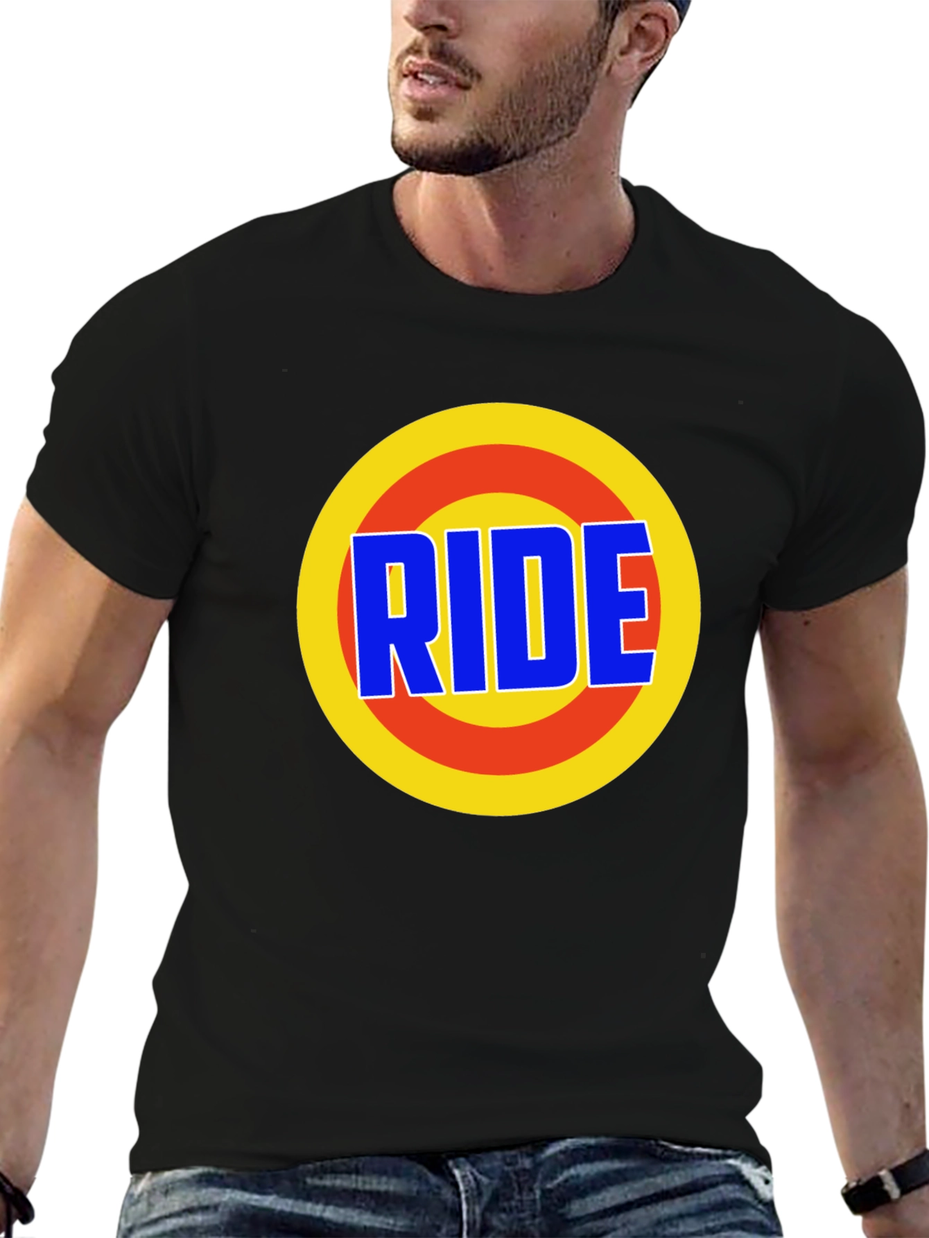 Camiseta Negra Estampada RIDE
