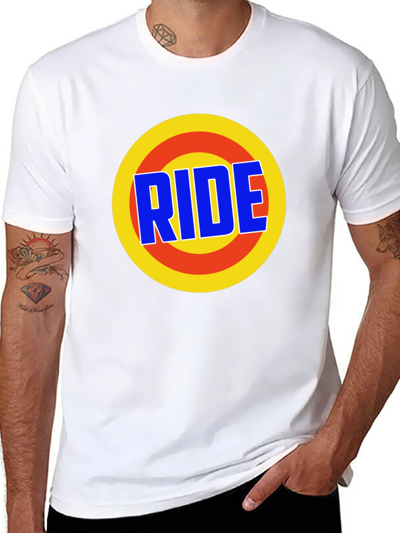 Camiseta Negra Estampada RIDE