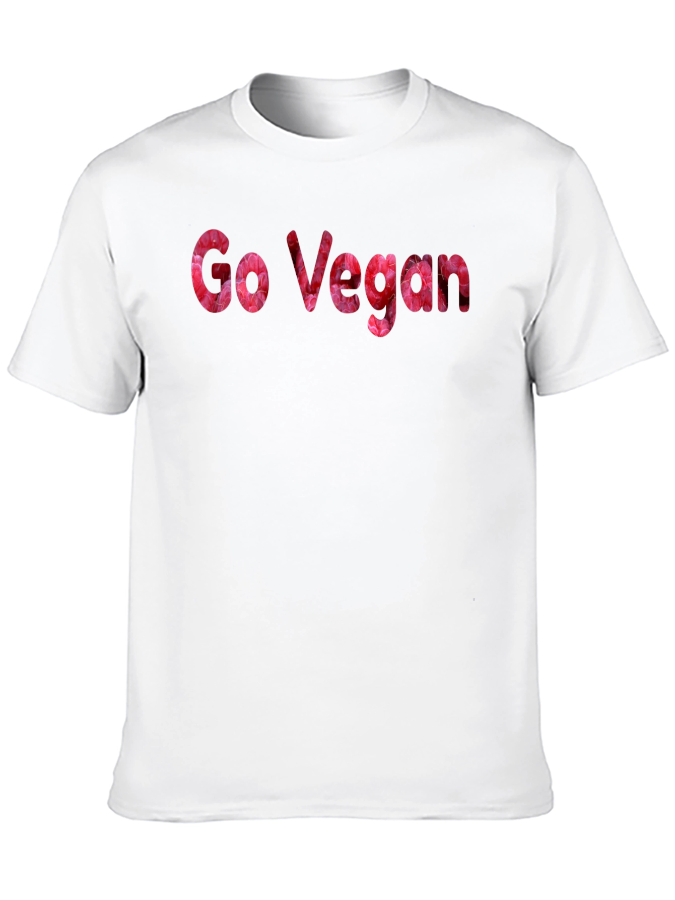 Camiseta Negra Go Vegan Floral para Hombre