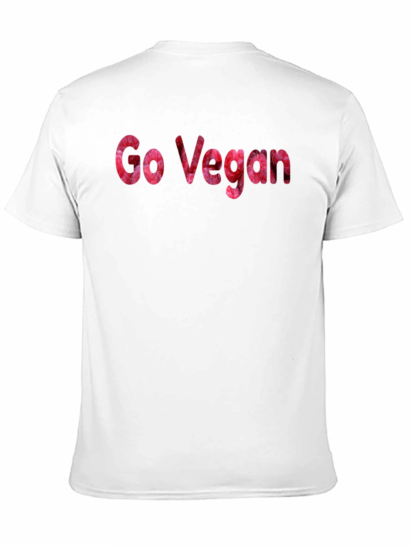 Camiseta Negra Go Vegan Floral para Hombre