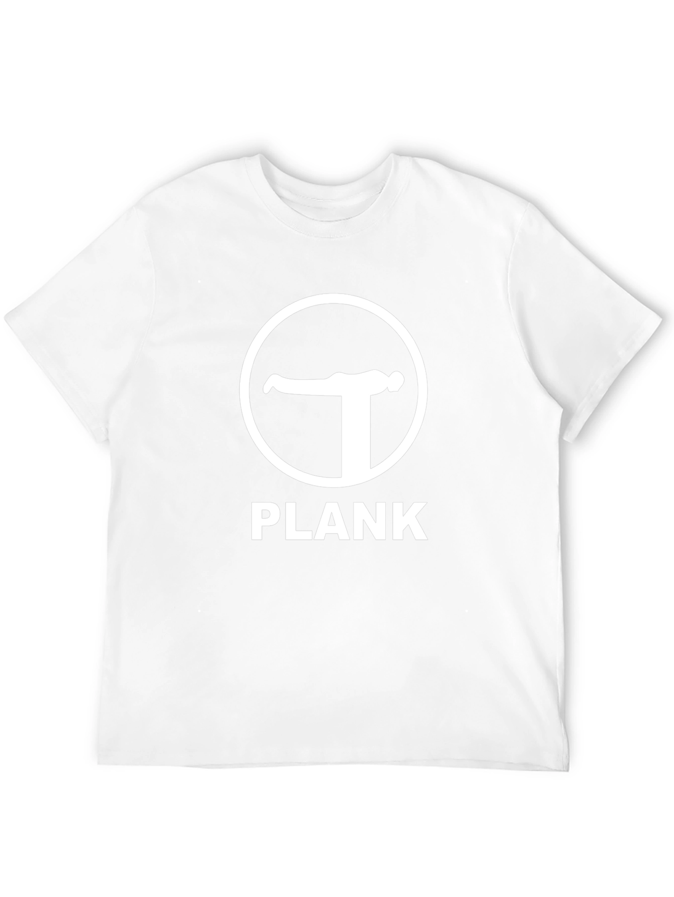 Camiseta Negra Plank para Ejercicio y Fitness