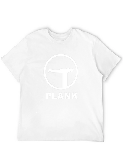 Camiseta Negra Plank para Ejercicio y Fitness