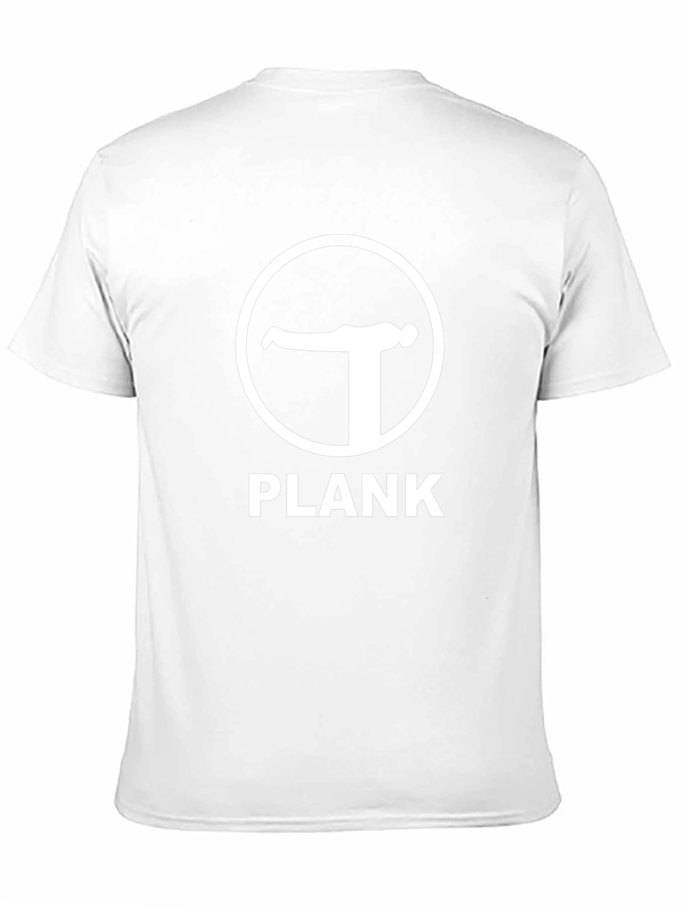 Camiseta Negra Plank para Ejercicio y Fitness