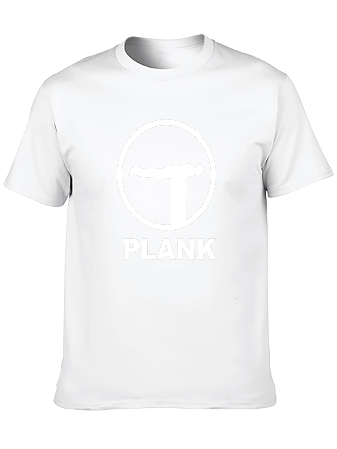 Camiseta Negra Plank para Ejercicio y Fitness