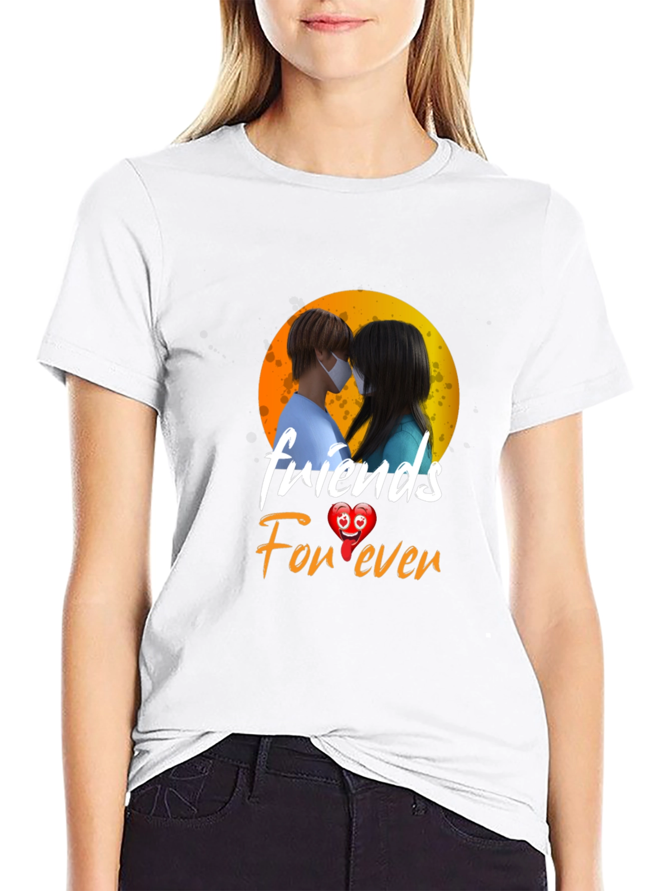 Camiseta Negra Friends Forever