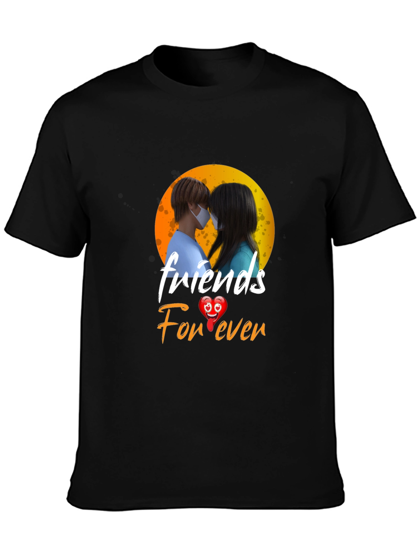 Camiseta Negra Friends Forever