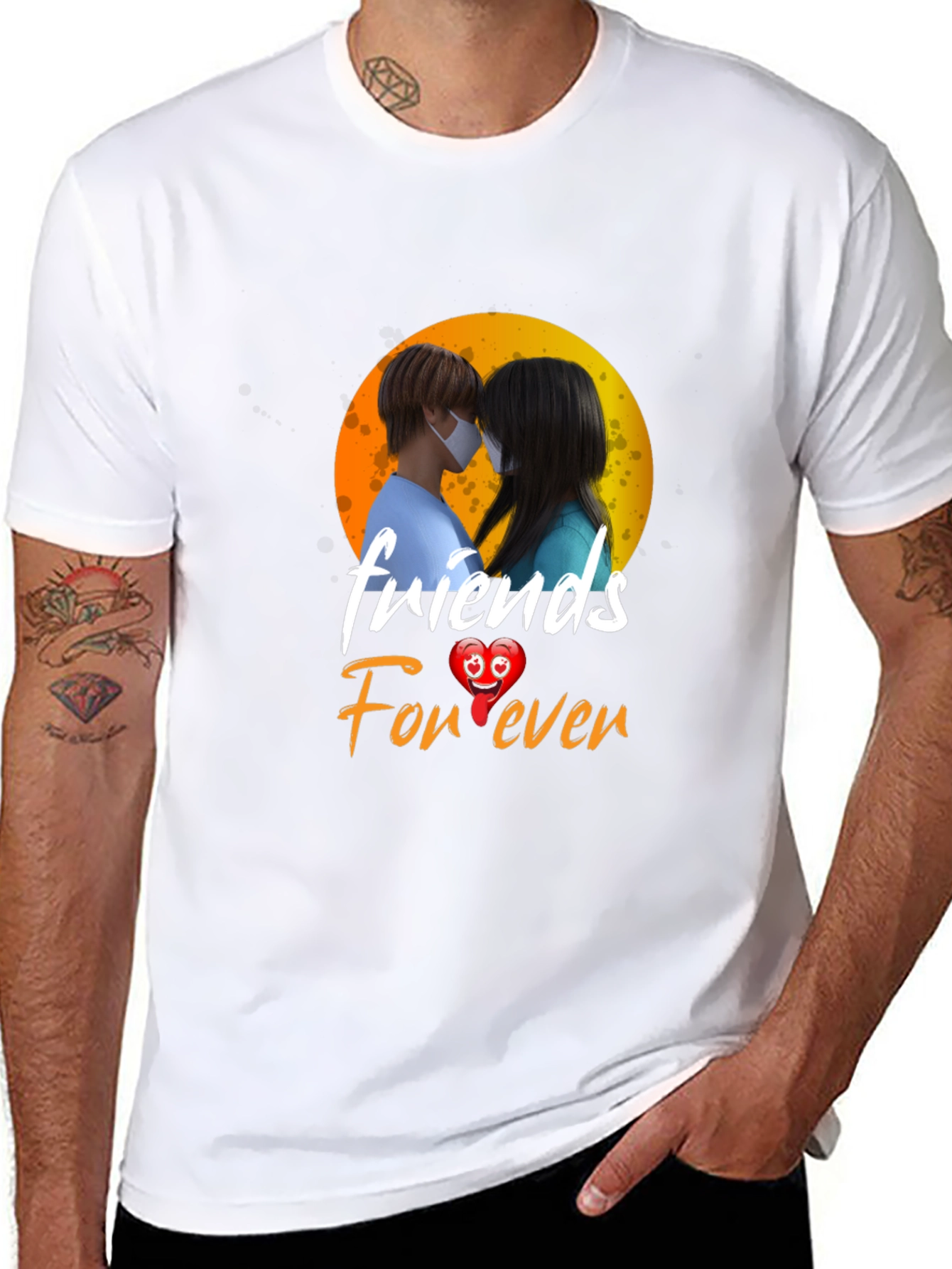 Camiseta Negra Friends Forever