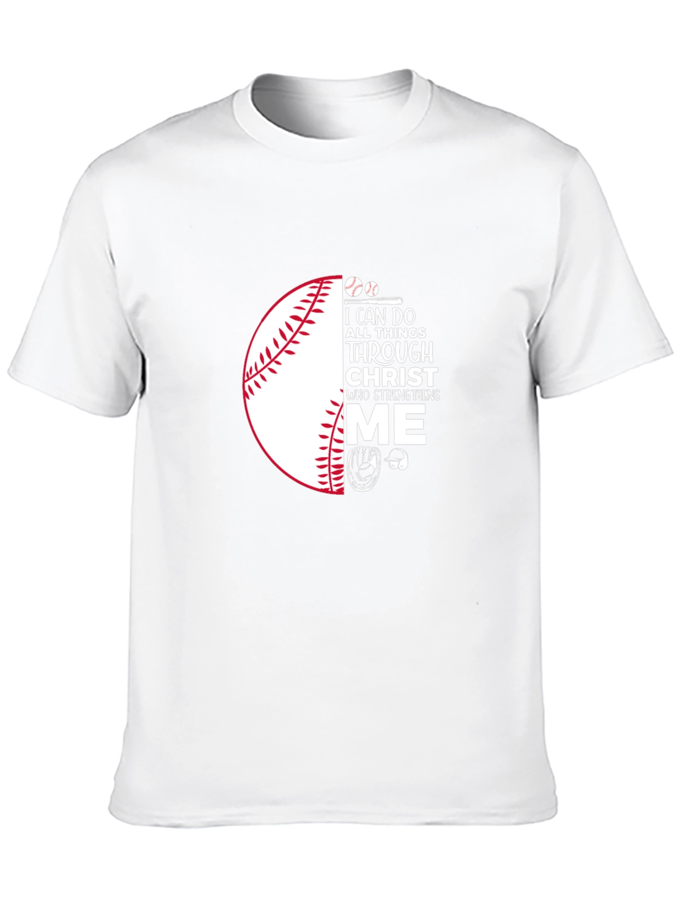 Camiseta Negra con Diseño de Béisbol Cristiano