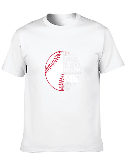 Camiseta Negra con Diseño de Béisbol Cristiano