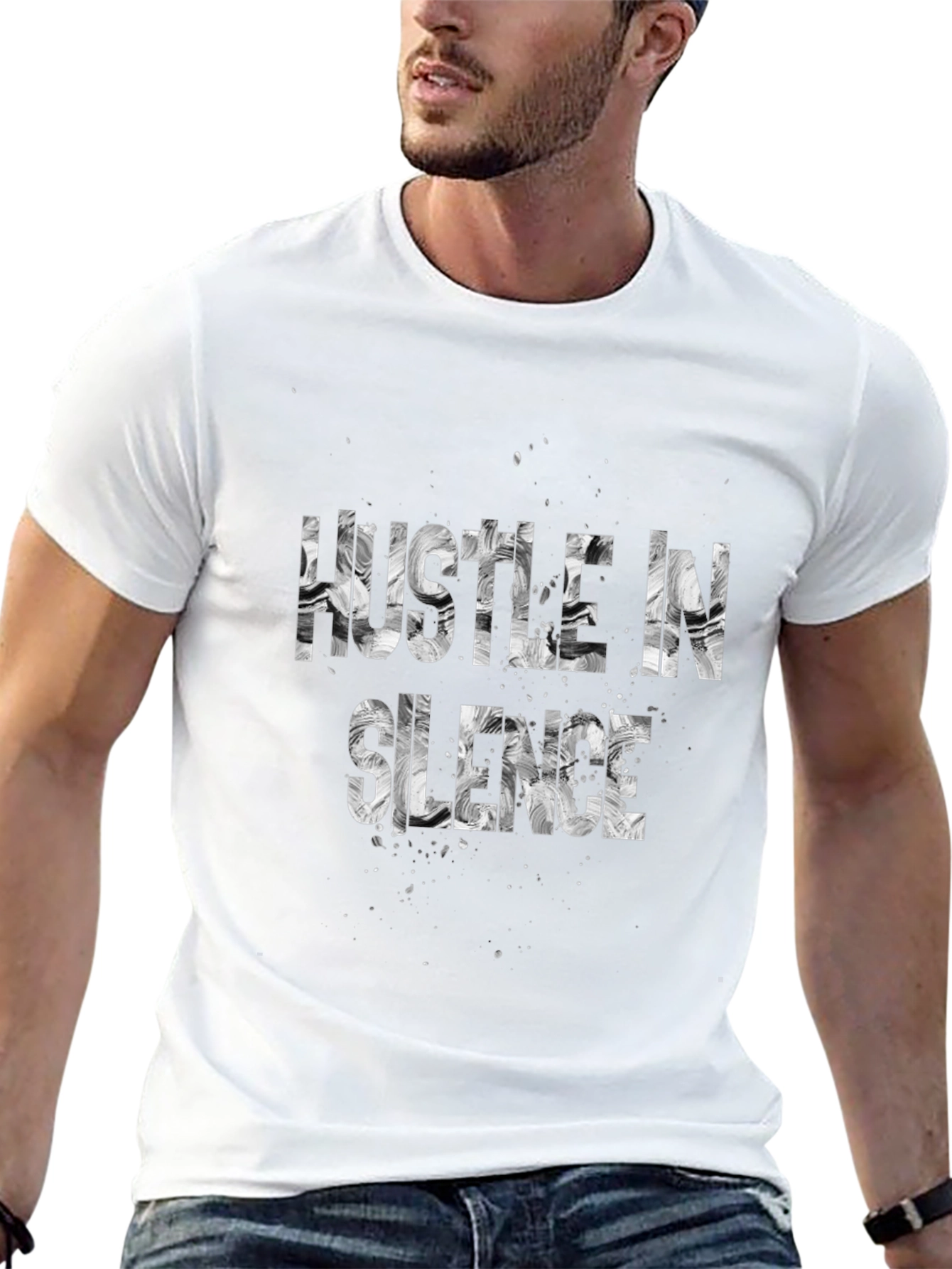 Camiseta Negra Hustle in Silence
