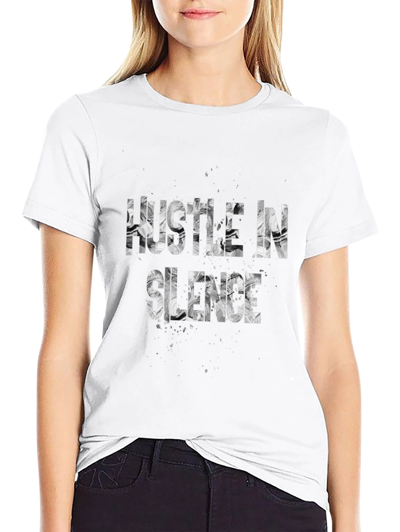 Camiseta Negra Hustle in Silence