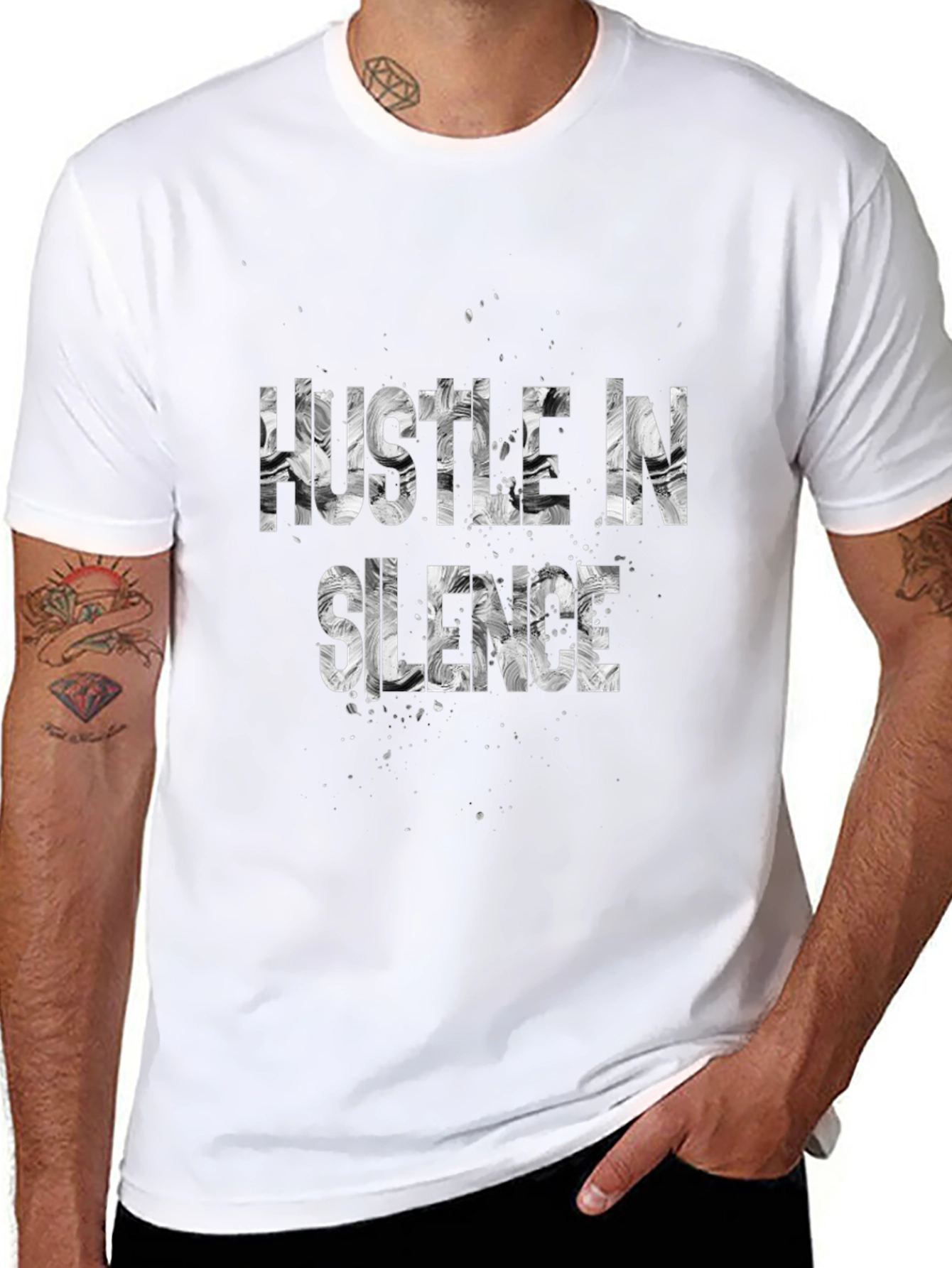 Camiseta Negra Hustle in Silence