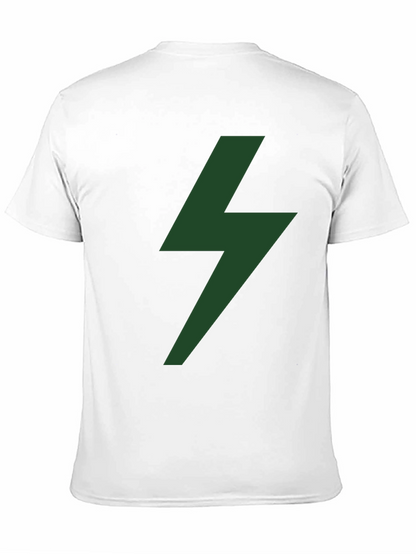 Camiseta Negra Rayo Verde Moda Casual Hombre