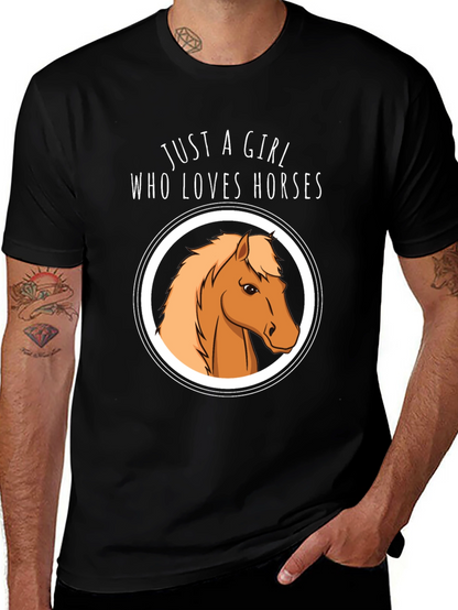 Camiseta Negra Mujer Ama Caballos