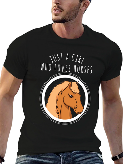 Camiseta Negra Mujer Ama Caballos