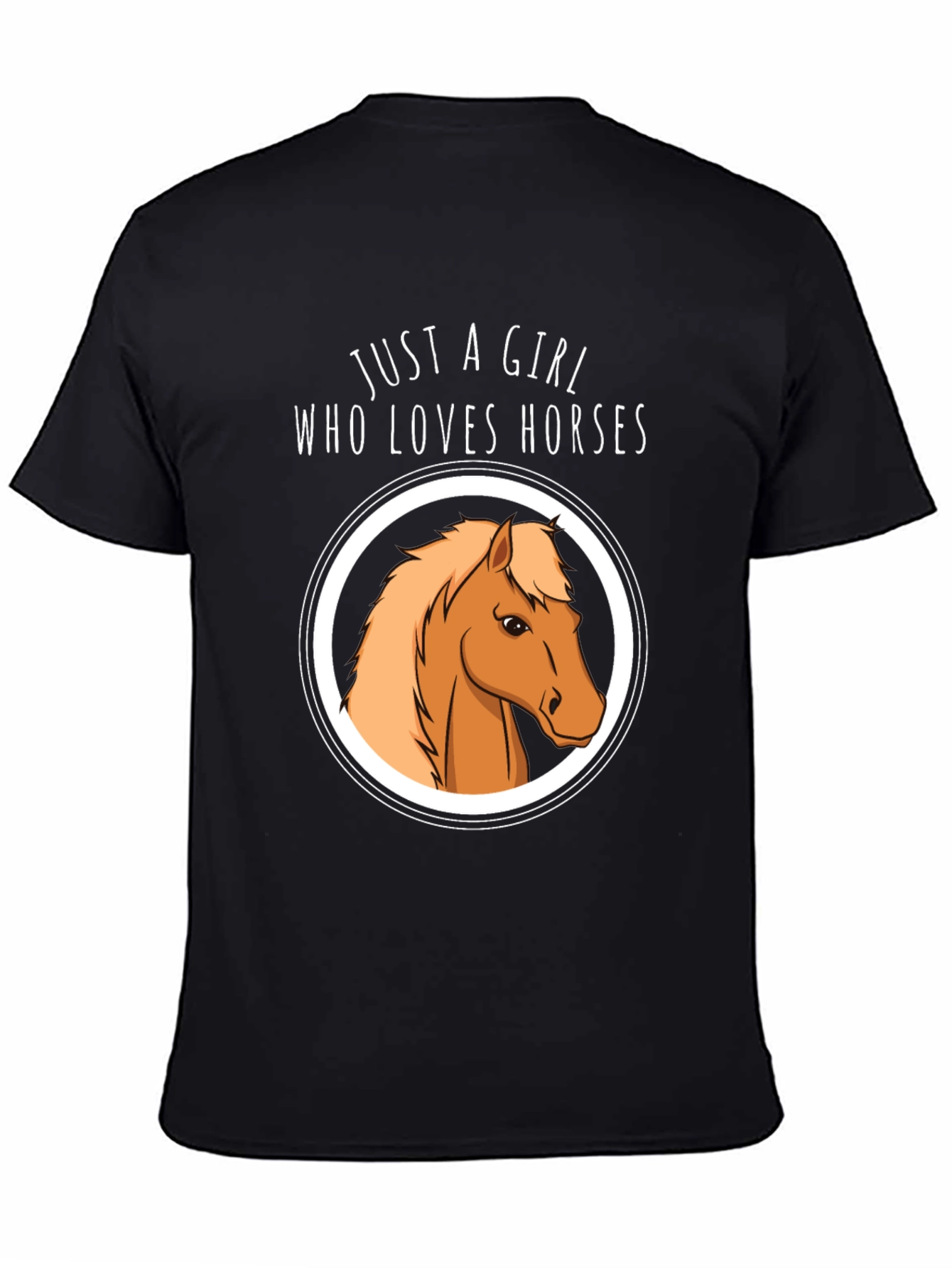 Camiseta Negra Mujer Ama Caballos