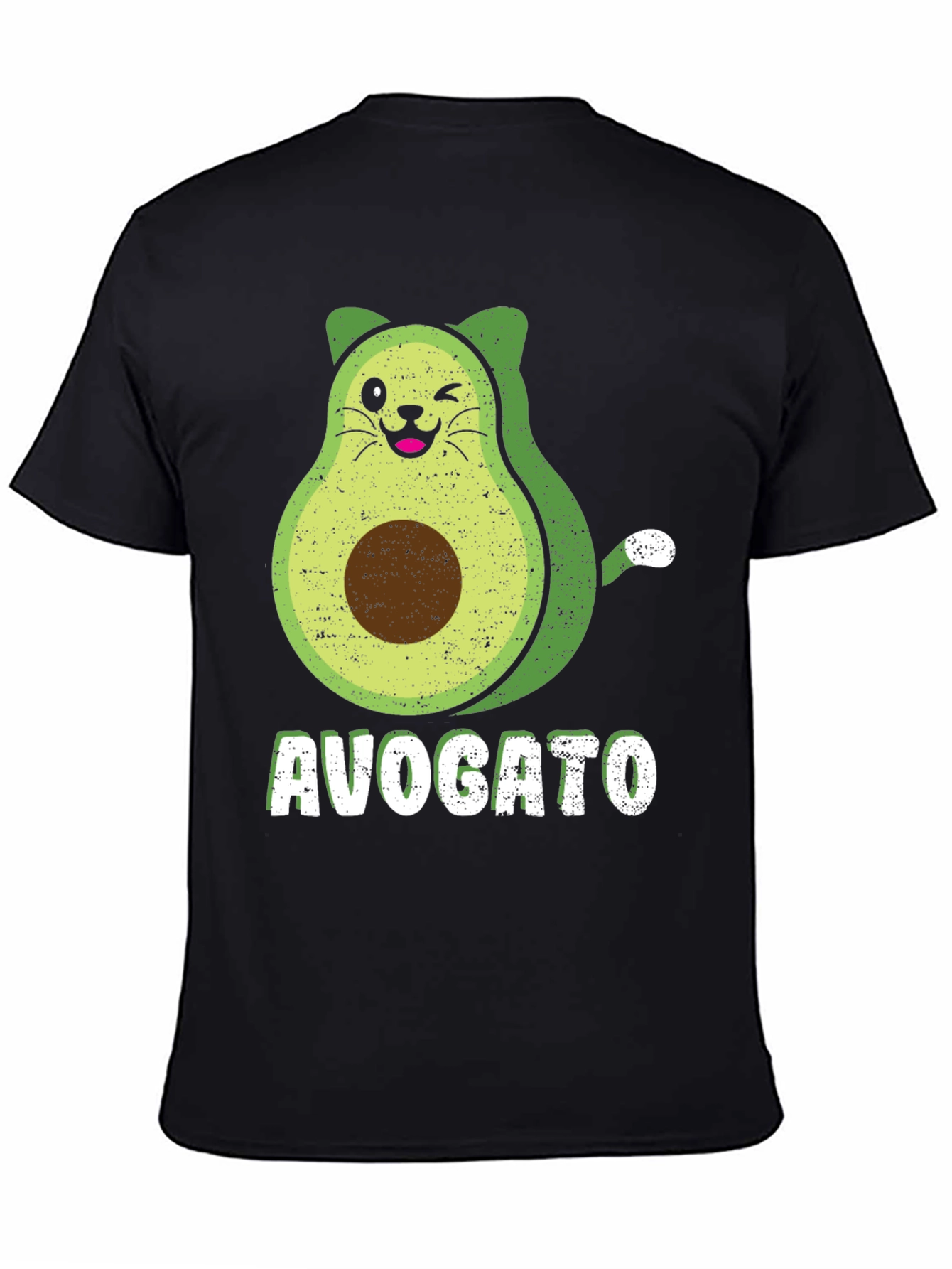 Camiseta Negra Avogato Divertida y Original