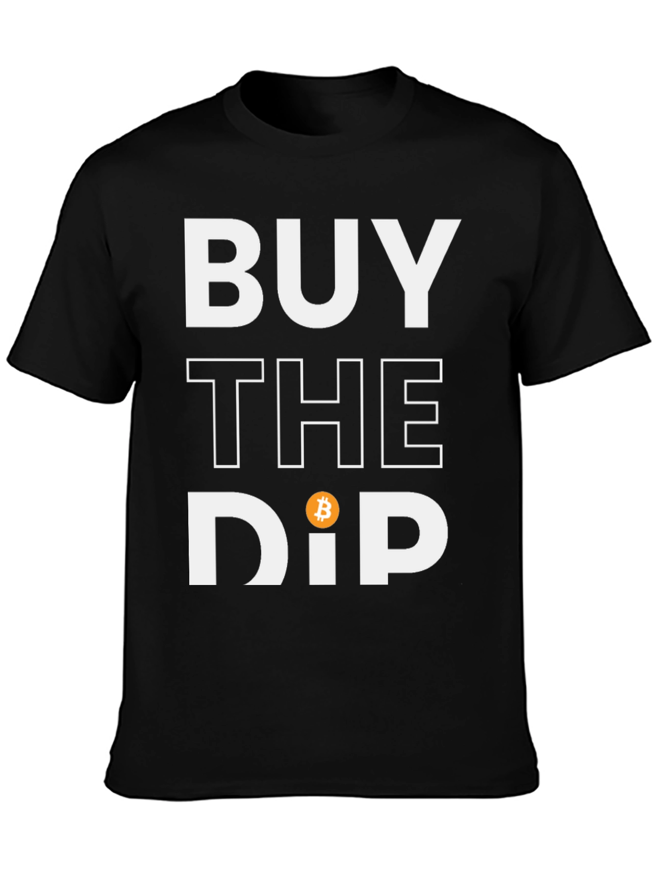 Camiseta Negra Buy the Dip Bitcoin