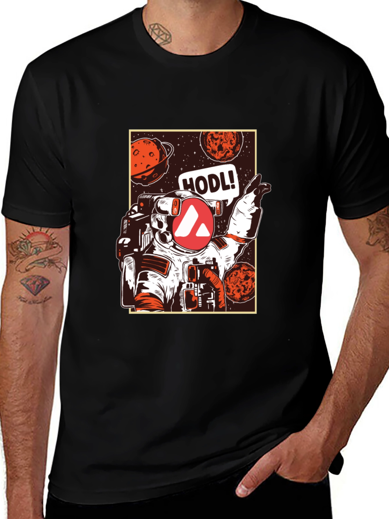 Camiseta Negra Espacial HODL