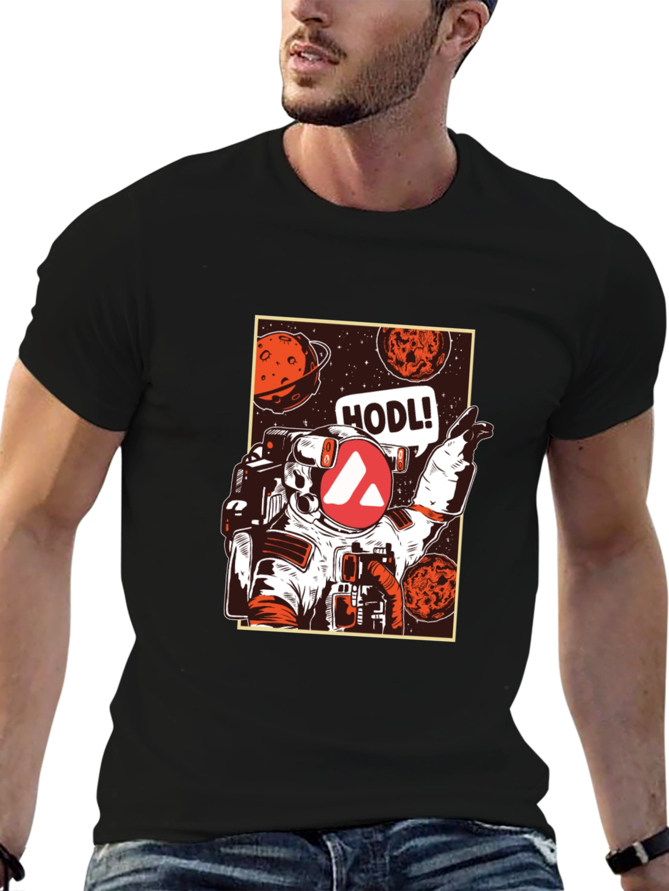 Camiseta Negra Espacial HODL