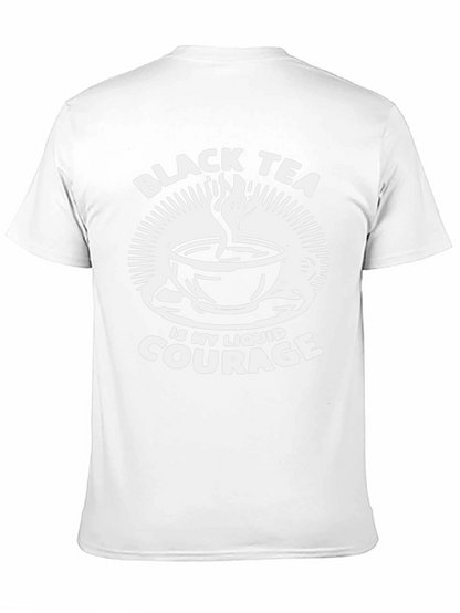 Camiseta Negra Black Tea is My Liquid Courage