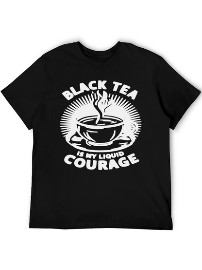 Camiseta Negra Black Tea is My Liquid Courage