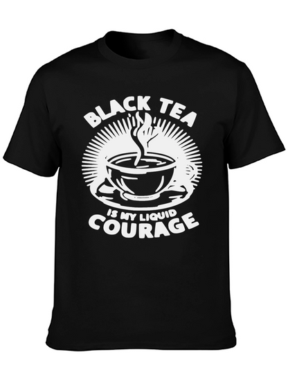 Camiseta Negra Black Tea is My Liquid Courage