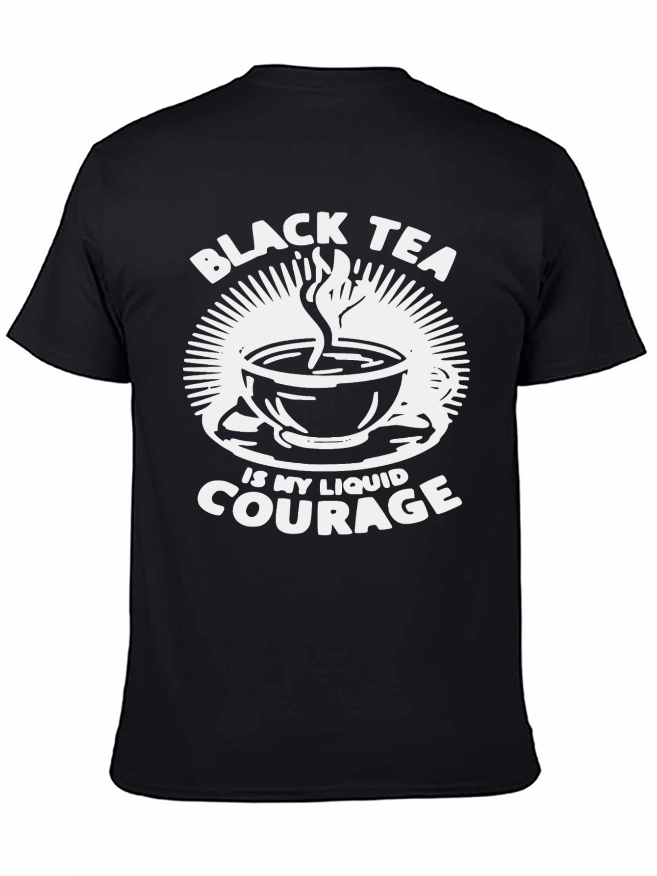 Camiseta Negra Black Tea is My Liquid Courage