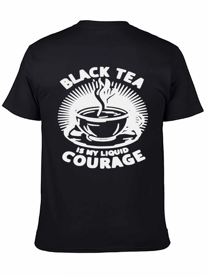 Camiseta Negra Black Tea is My Liquid Courage