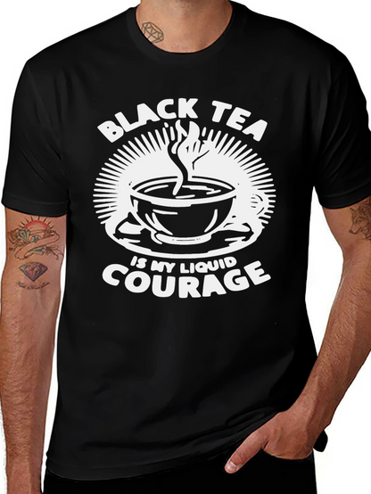 Camiseta Negra Black Tea is My Liquid Courage