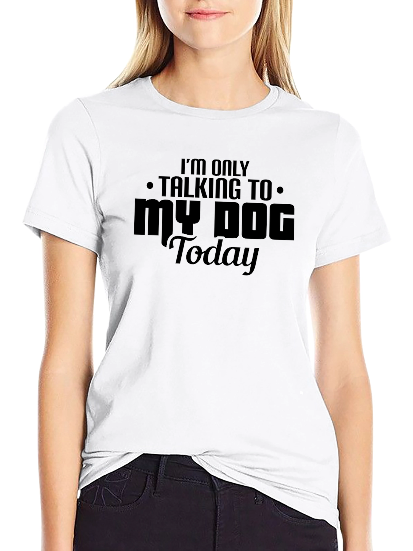 Camiseta Negra: Solo Hablo con Mi Perro Hoy