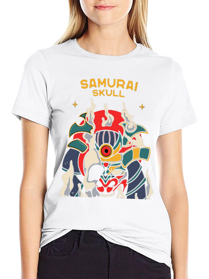 Camiseta Negra Samurai Skull Diseño Único