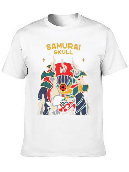 Camiseta Negra Samurai Skull Diseño Único
