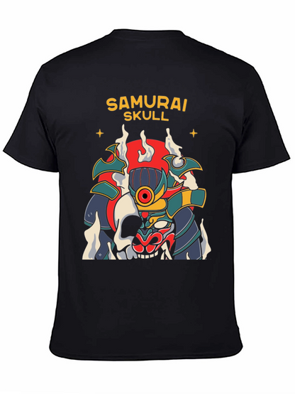 Camiseta Negra Samurai Skull Diseño Único