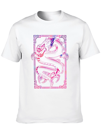 Camiseta Negra Dragón Estilo Japonés