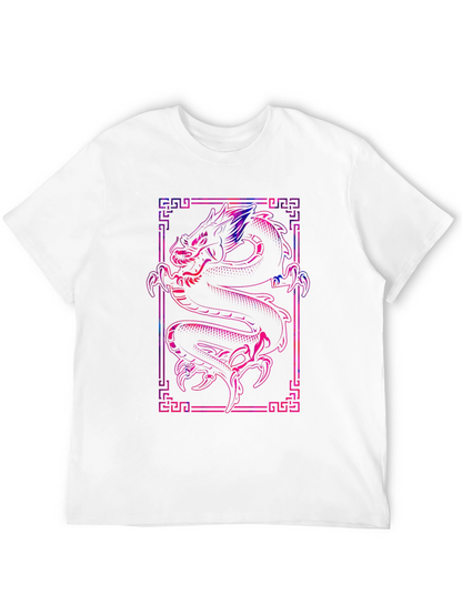 Camiseta Negra Dragón Estilo Japonés