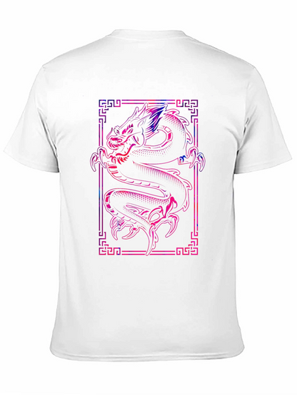 Camiseta Negra Dragón Estilo Japonés