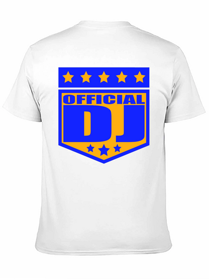 Camiseta Negra Official DJ Estampada