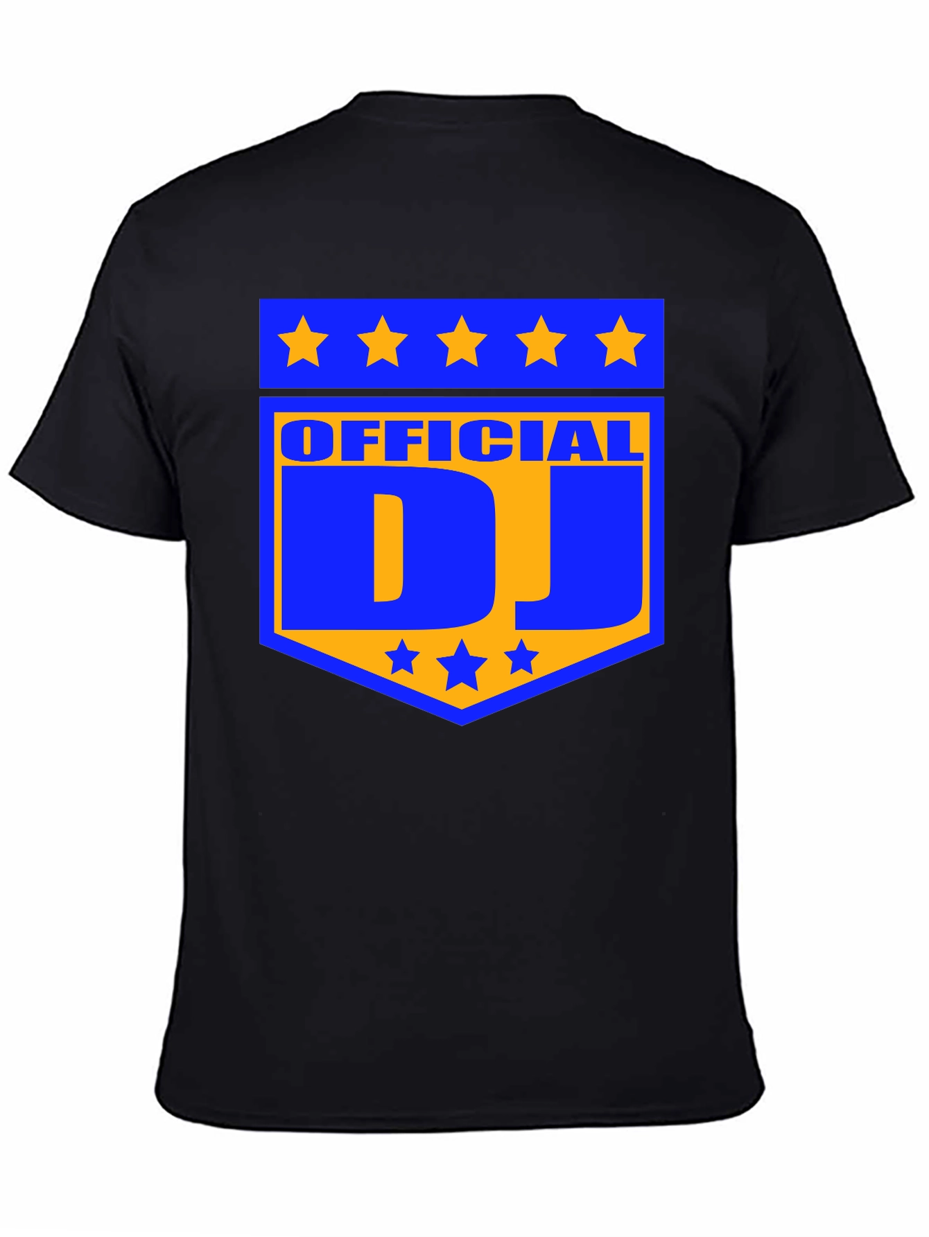 Camiseta Negra Official DJ Estampada