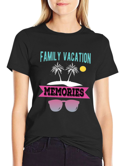 Camiseta Vacaciones Familiares con Diseño de Playa